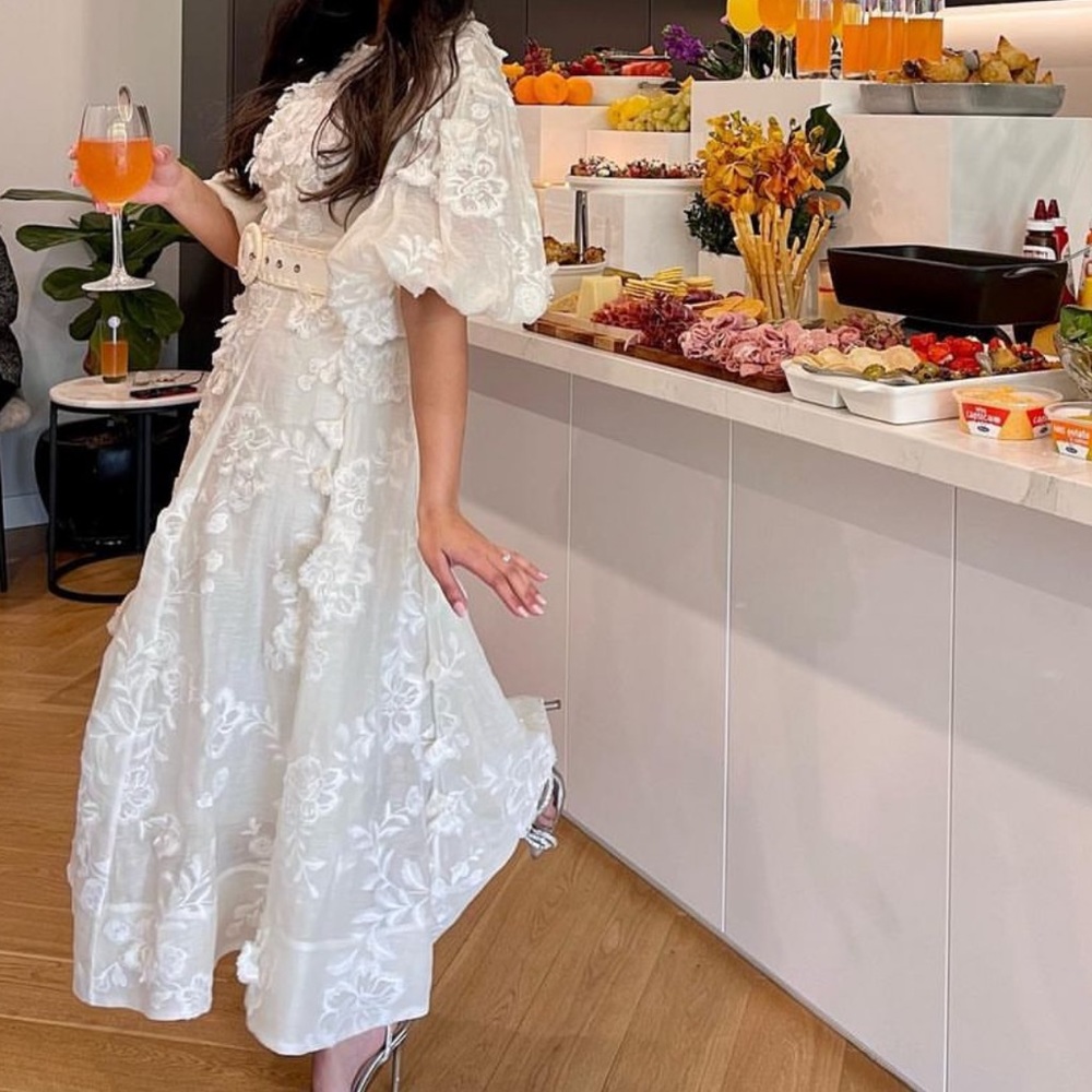 zimmermann postcard applique dress